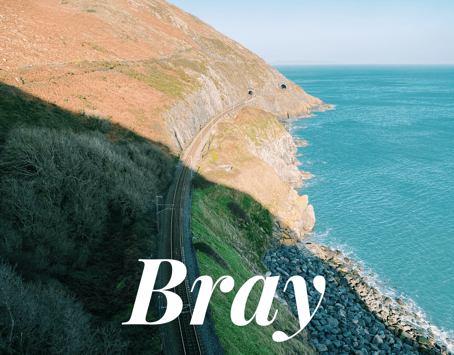 The view of the coast along the Cliff Walk from Bray to Greystones.