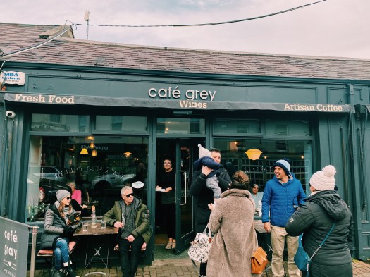 Café Grey is one of many cafes found among shops and bars in Greystones.