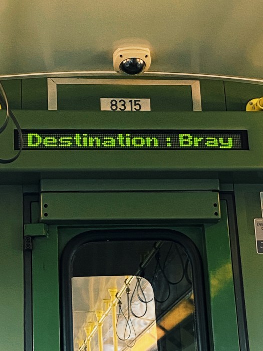 A train ride on the DART from Connolly Station in Dublin to Bray only takes about 20 minutes.