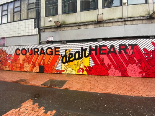 A mural near Belfast's city center.