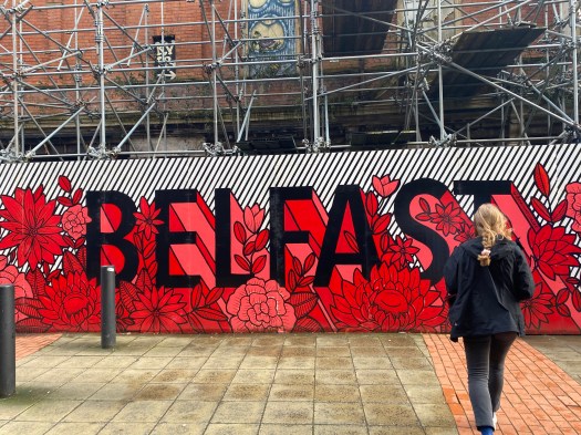 A mural near Belfast's city center.