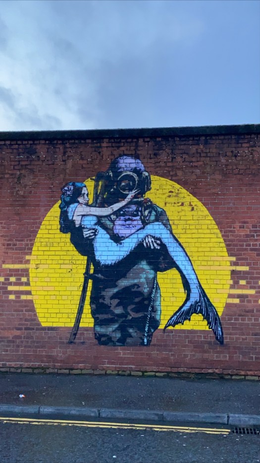 A mural near Belfast's city center.